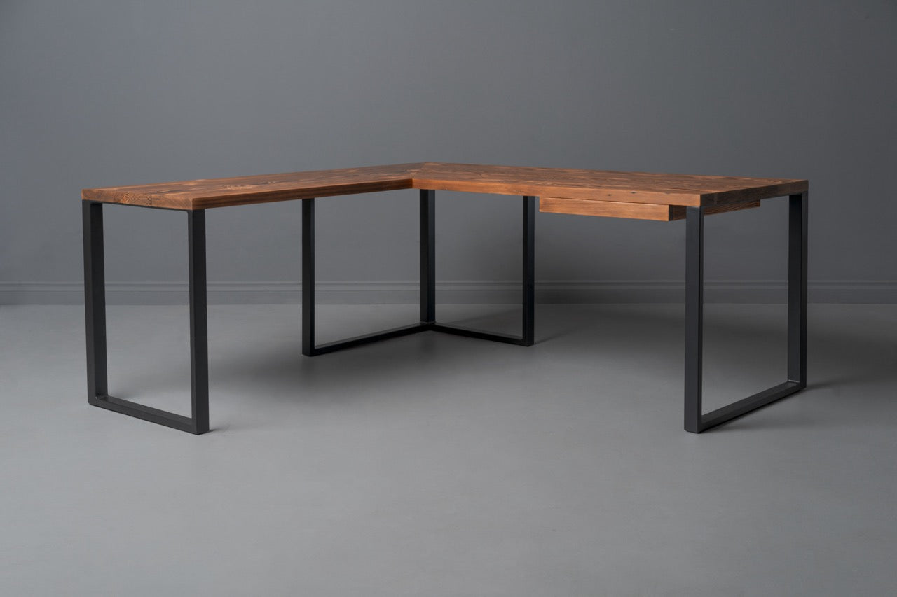 The Lucas L Shaped Desk Wood Furniture Parkman Woodworks
