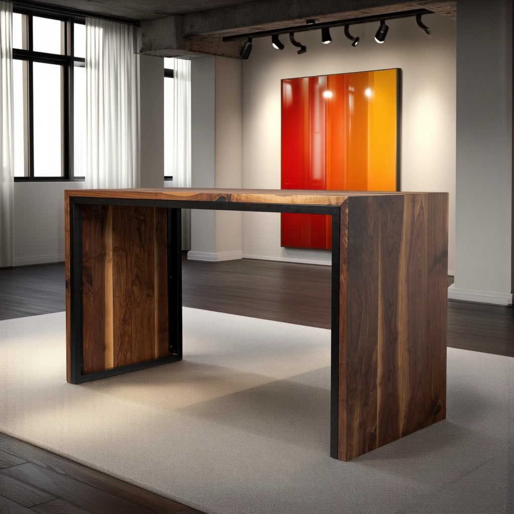 The Gnomon Counter-Height Desk | Wood Furniture | Parkman Woodworks