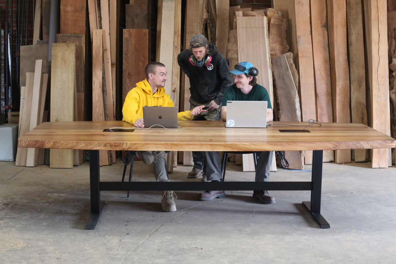 The Jimi Boat Shaped Conference Table