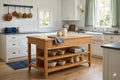The Hot Buns Farmhouse Modern Kitchen Island with Seating