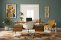 The Elmer Mid-Century Modern Executive Desk with Locking Drawers