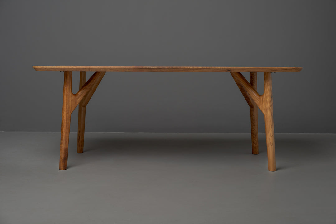The Zamudio Mid-Century Modern Solid Wood Dining Table | Wood