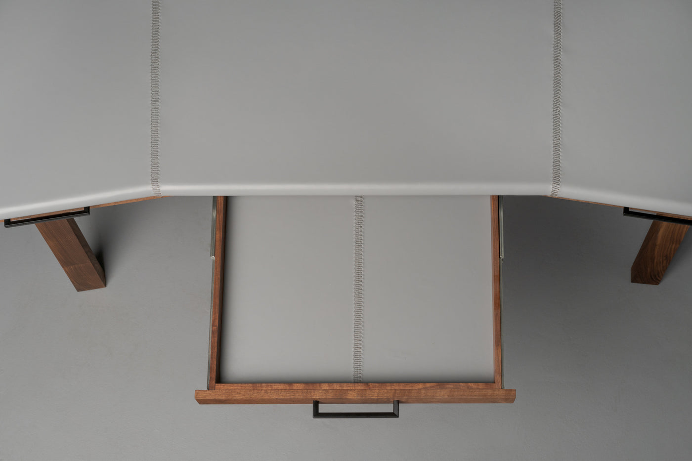 The Vasquez Leather-Wrapped Curved Desk with Drawers