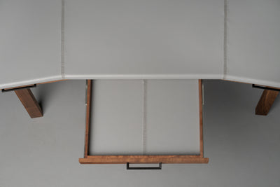 The Vasquez Leather-Wrapped Curved Desk with Drawers
