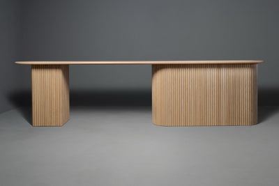 The Yelena Fluted Wood Reception Desk