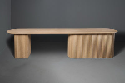 The Yelena Fluted Wood Reception Desk