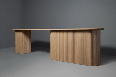 The Yelena Fluted Wood Reception Desk