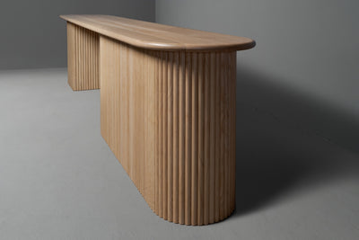 The Yelena Fluted Wood Reception Desk