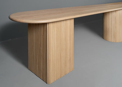 The Yelena Fluted Wood Reception Desk