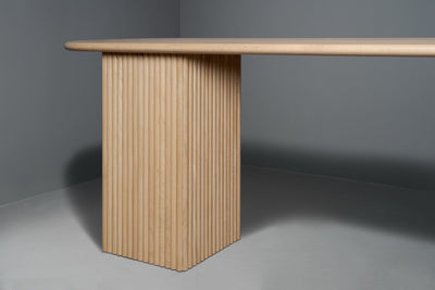 The Yelena Fluted Wood Reception Desk