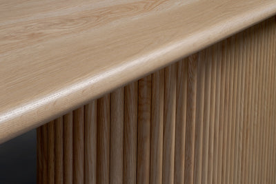The Yelena Fluted Wood Reception Desk