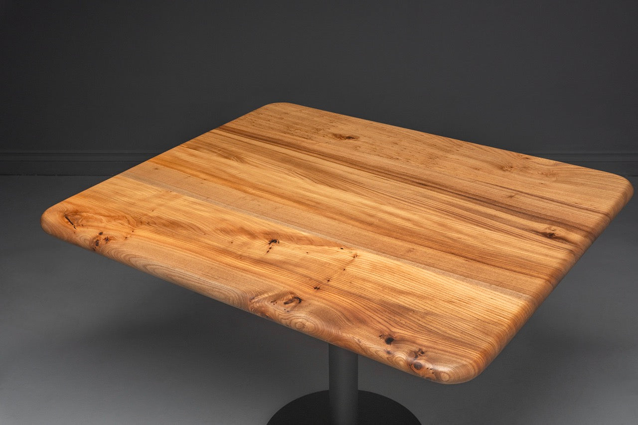 Image of custom solid wood restaurant table