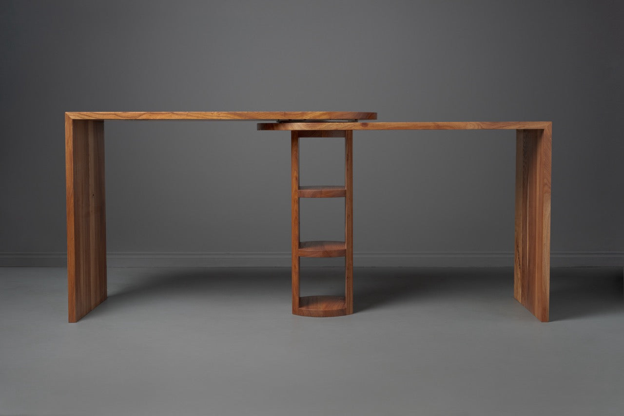 The Alfred L-Shaped Rotating Desk