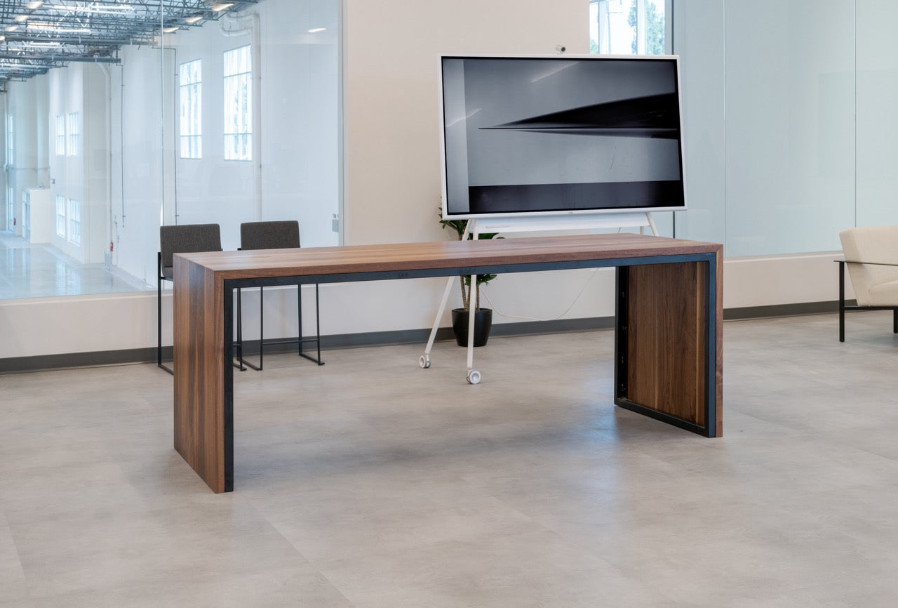 The Tamara Waterfall Counter-Height Table | Wood Furniture | Parkman ...