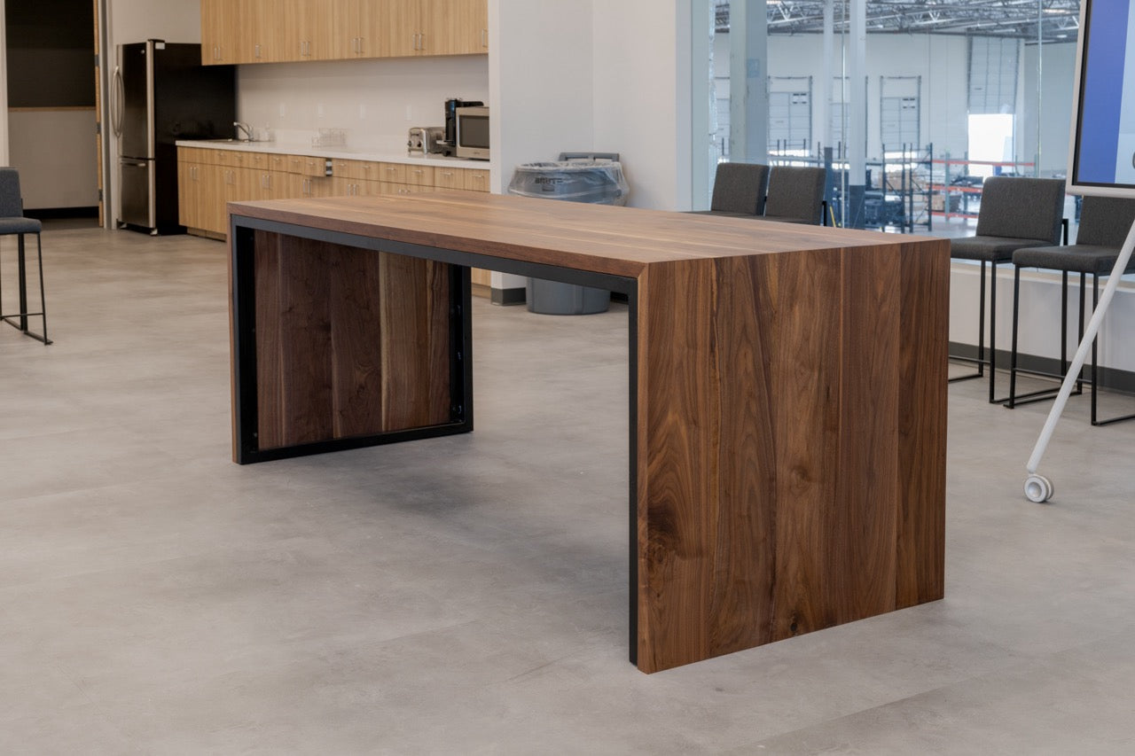 The Tamara Waterfall Counter-Height Table | Wood Furniture | Parkman ...