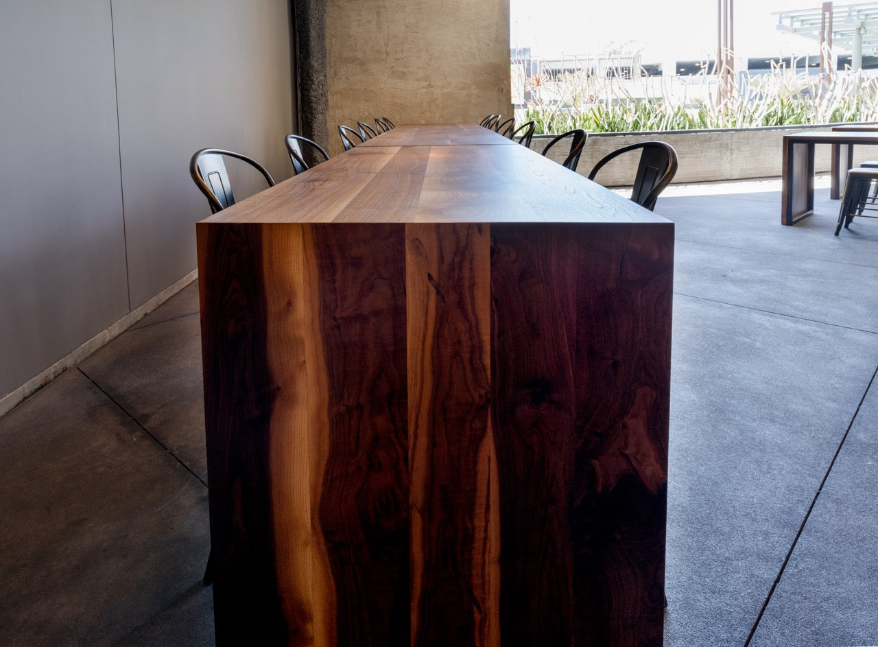 The Tamara Waterfall Counter-Height Table | Wood Furniture | Parkman ...
