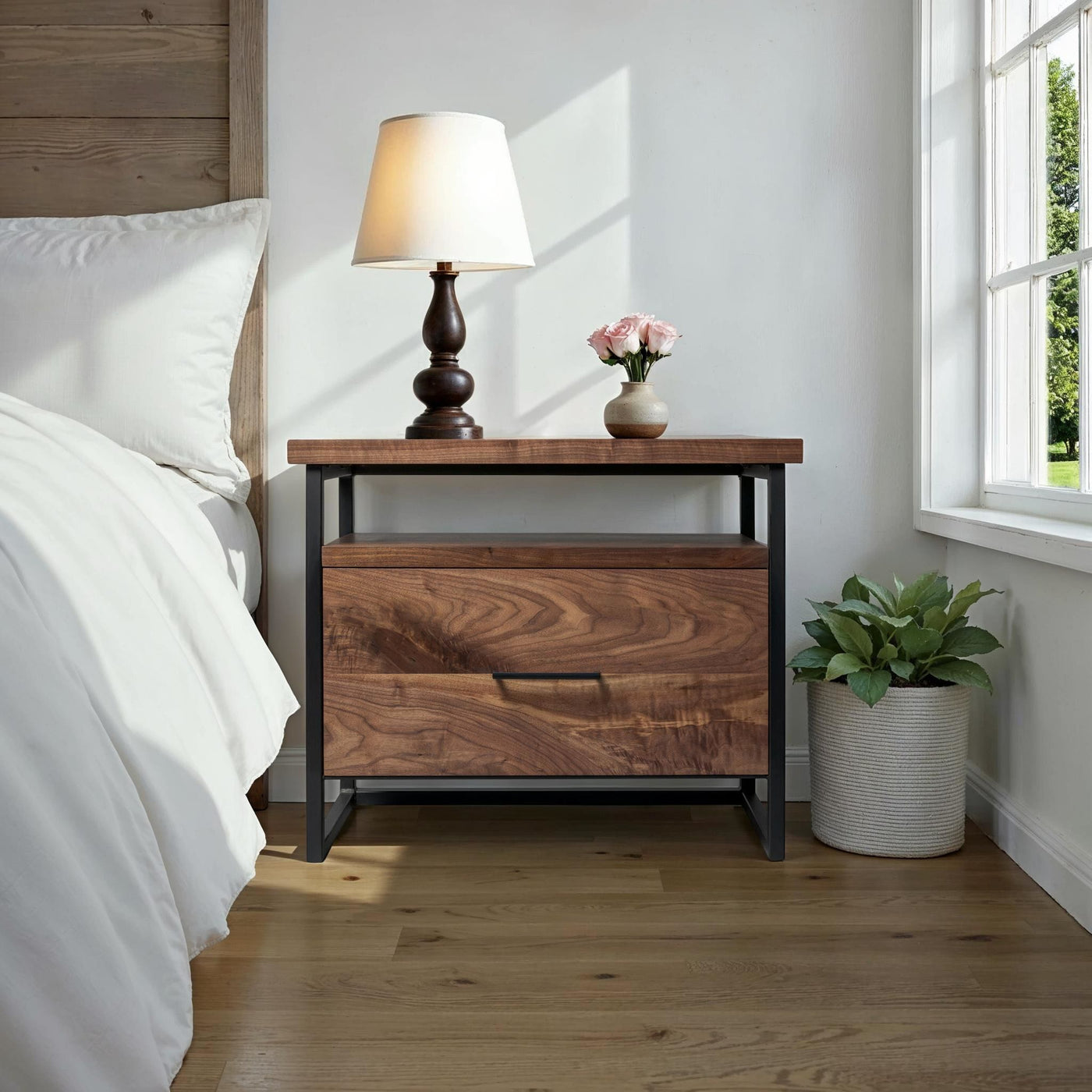 The David Nightstand with Storage