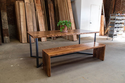 The Waterfall Dining Bench - Parkman Woodworks Store