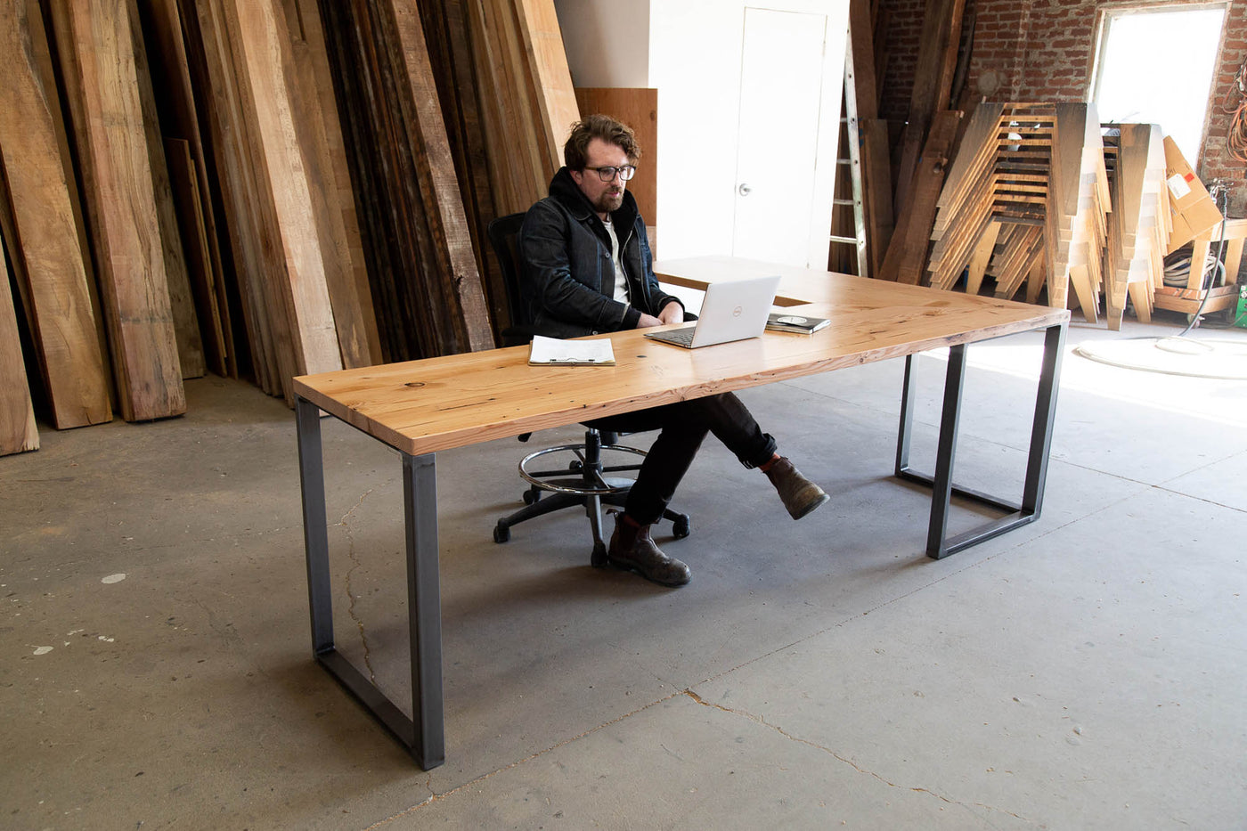 The Lucas L-Shaped Desk - Parkman Woodworks Store