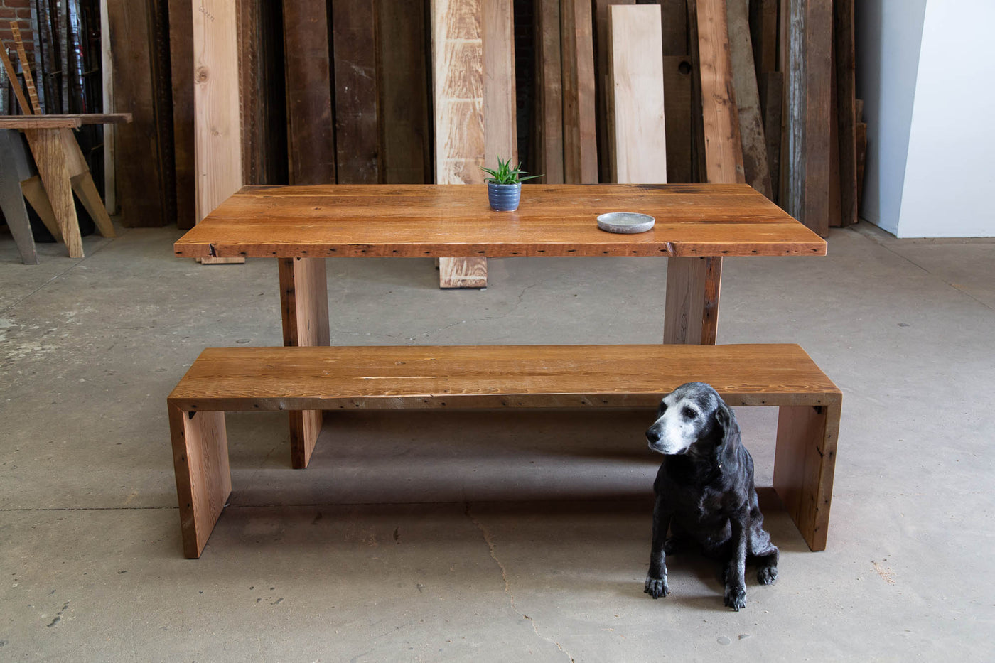 The Waterfall Dining Bench - Parkman Woodworks Store