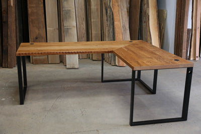 The Lucas L-Shaped Desk - Parkman Woodworks Store