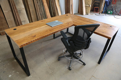 The Lucas L-Shaped Desk - Parkman Woodworks Store