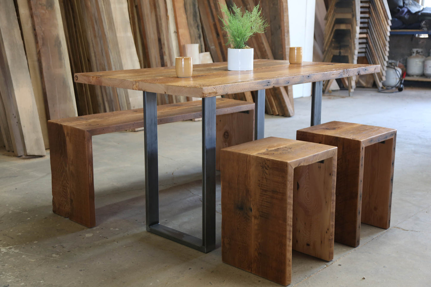 The Waterfall Dining Bench - Parkman Woodworks Store