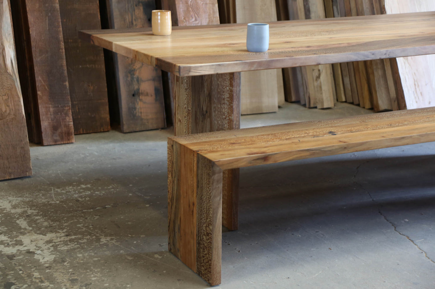 The Waterfall Dining Bench - Parkman Woodworks Store