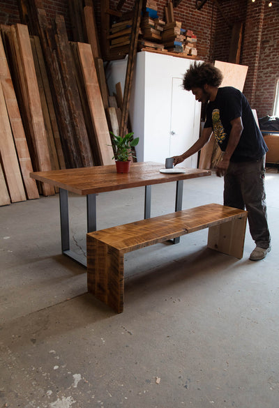 The Waterfall Dining Bench - Parkman Woodworks Store