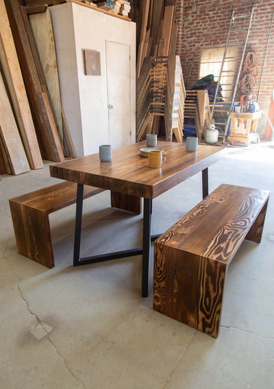 The Waterfall Dining Bench - Parkman Woodworks Store